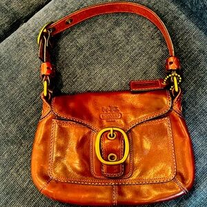 Coach Dark Red Leather Shoulder Bag